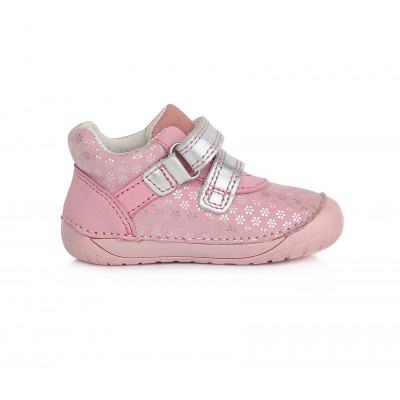 D.D. step barefoot dievčenská detská celokožená obuv 070-204 Dark pink
